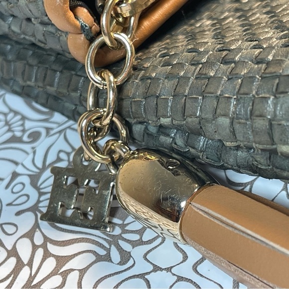 Escada Woven Leather Fold-Over Clutch 80% Off Est. - Picture 10 of 16